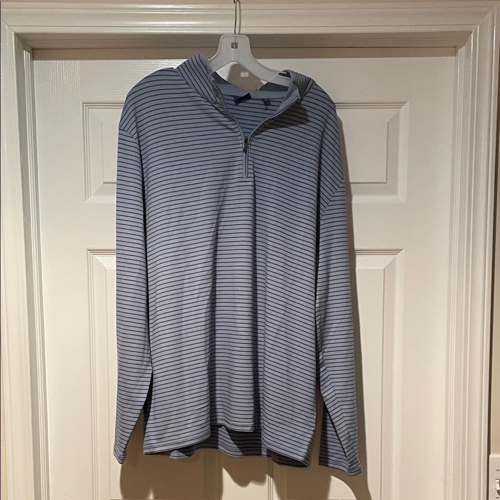 FootJoy Blue Striped Men's Quarter Zip